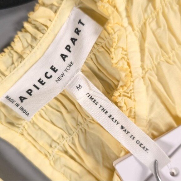 NWT APIECE APART ALDEA Smocked ORGANIC COTTON Ombre Dip Dye Mini‎ Dress MEDIUM - Picture 7 of 16